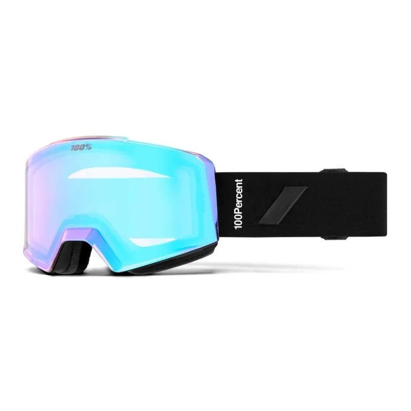 100% Norg Black - HiPER Red Mirror   HiPER Turquoise Mirror Snow Goggle