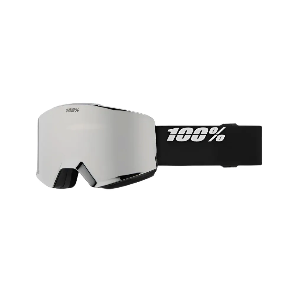 100% Norg Black/Silver - HiPER Silver Mirror   HiPER Turquoise Mirror Snow Goggle