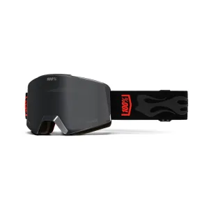 100% Norg Max Palm - HiPER Black Mirror   HiPER Dark Red Mirror Snow Goggle
