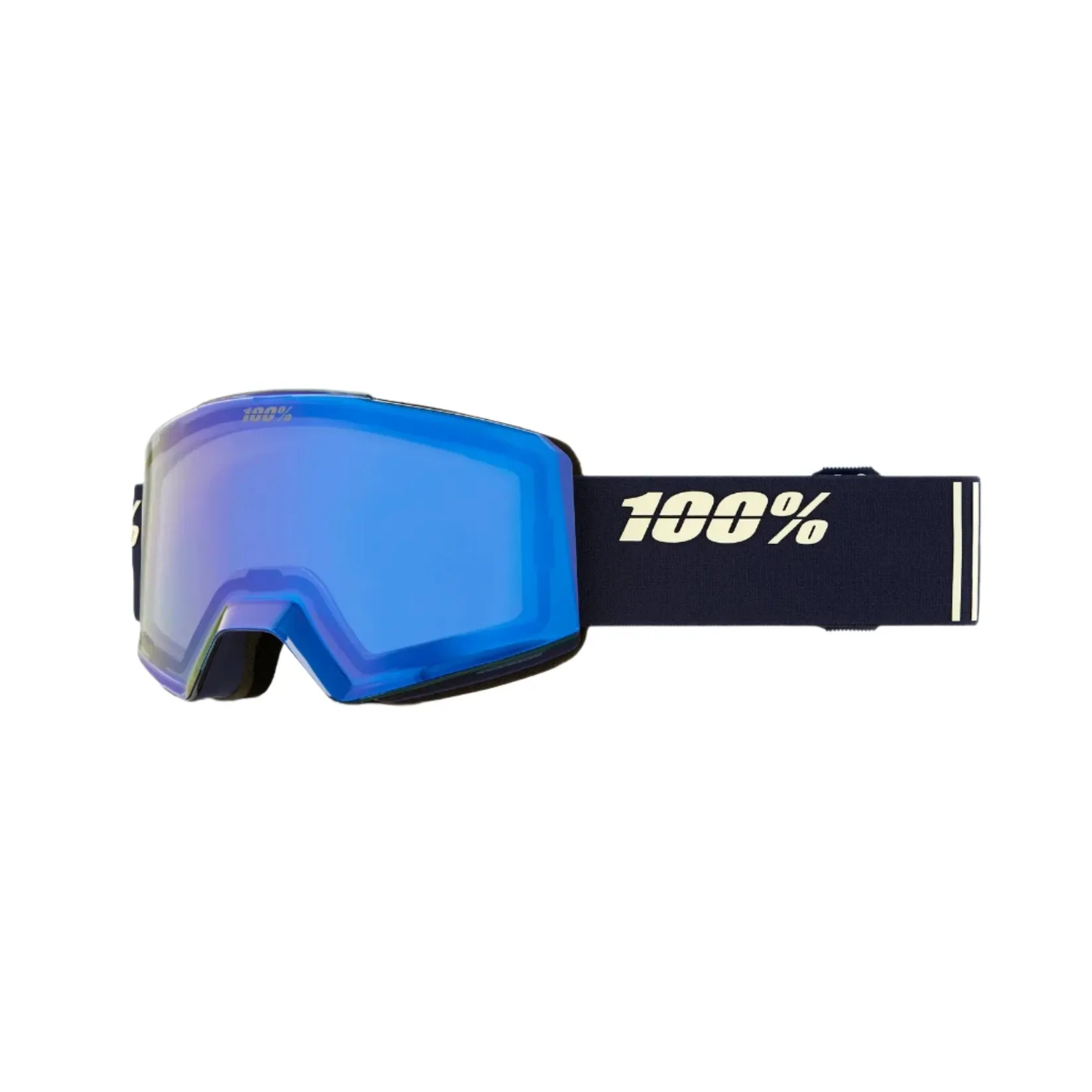 100% Norg Steel - HiPER Silver Mirror   HiPER Blue Flash Mirror Snow Goggle