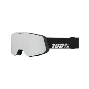 100% Snowcraft Black - HiPER Silver Mirror   HiPER Turquoise Mirror Snow Goggle