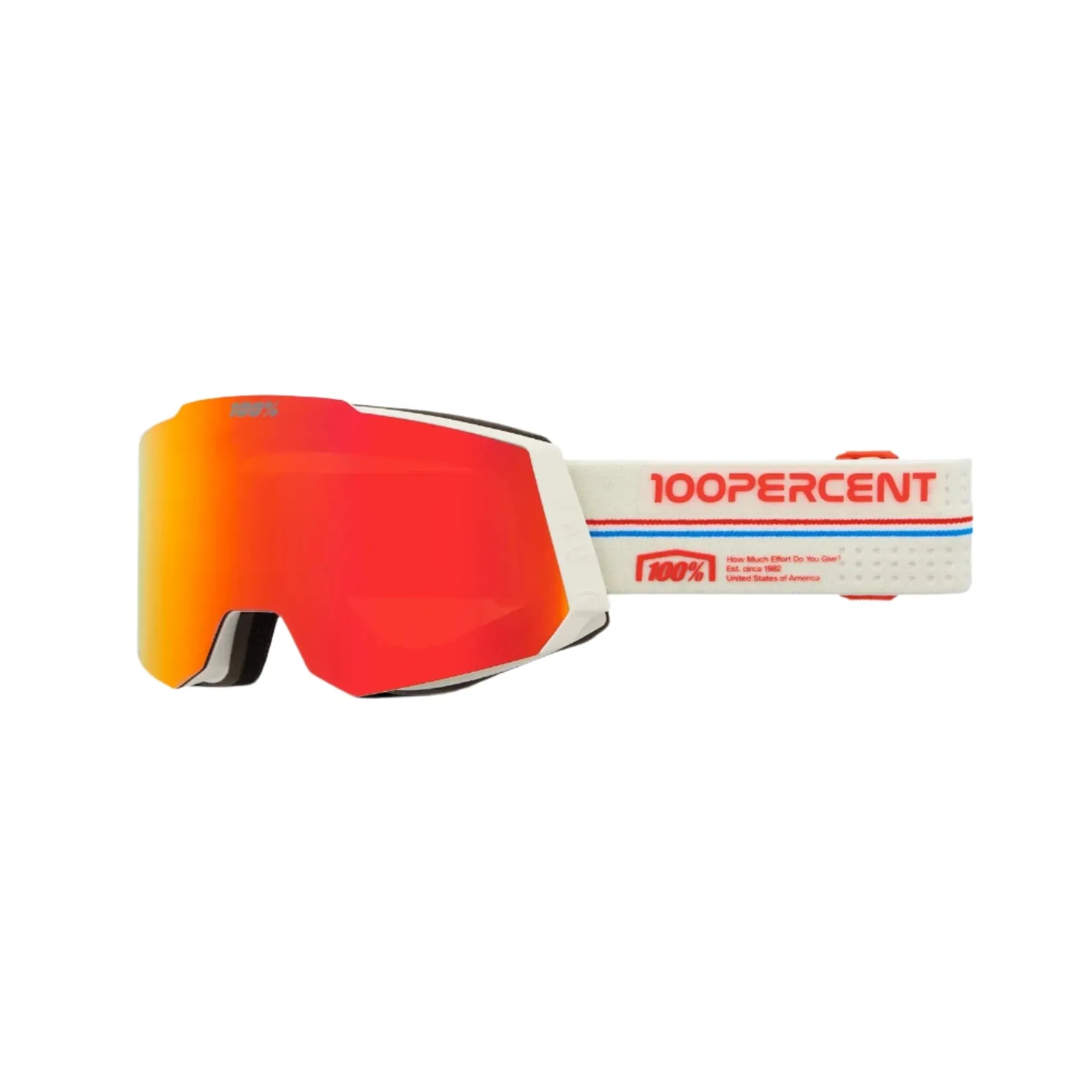 100% Snowcraft Launch - HiPER Red Mirror   HiPER Silver Flash Mirror Snow Goggle