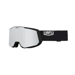 100% Snowcraft XL Black - HiPER Silver Mirror   HiPER Turquoise Mirror Snow Goggle