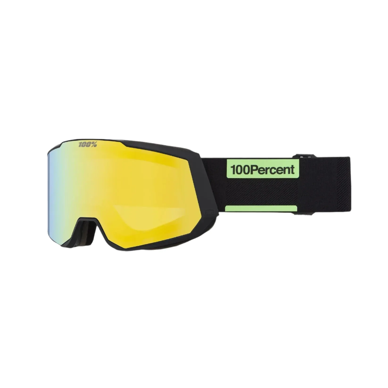 100% Snowcraft XL Tab - HiPER Black Mirror   HiPER Yellow Flash Mirror Snow Goggle