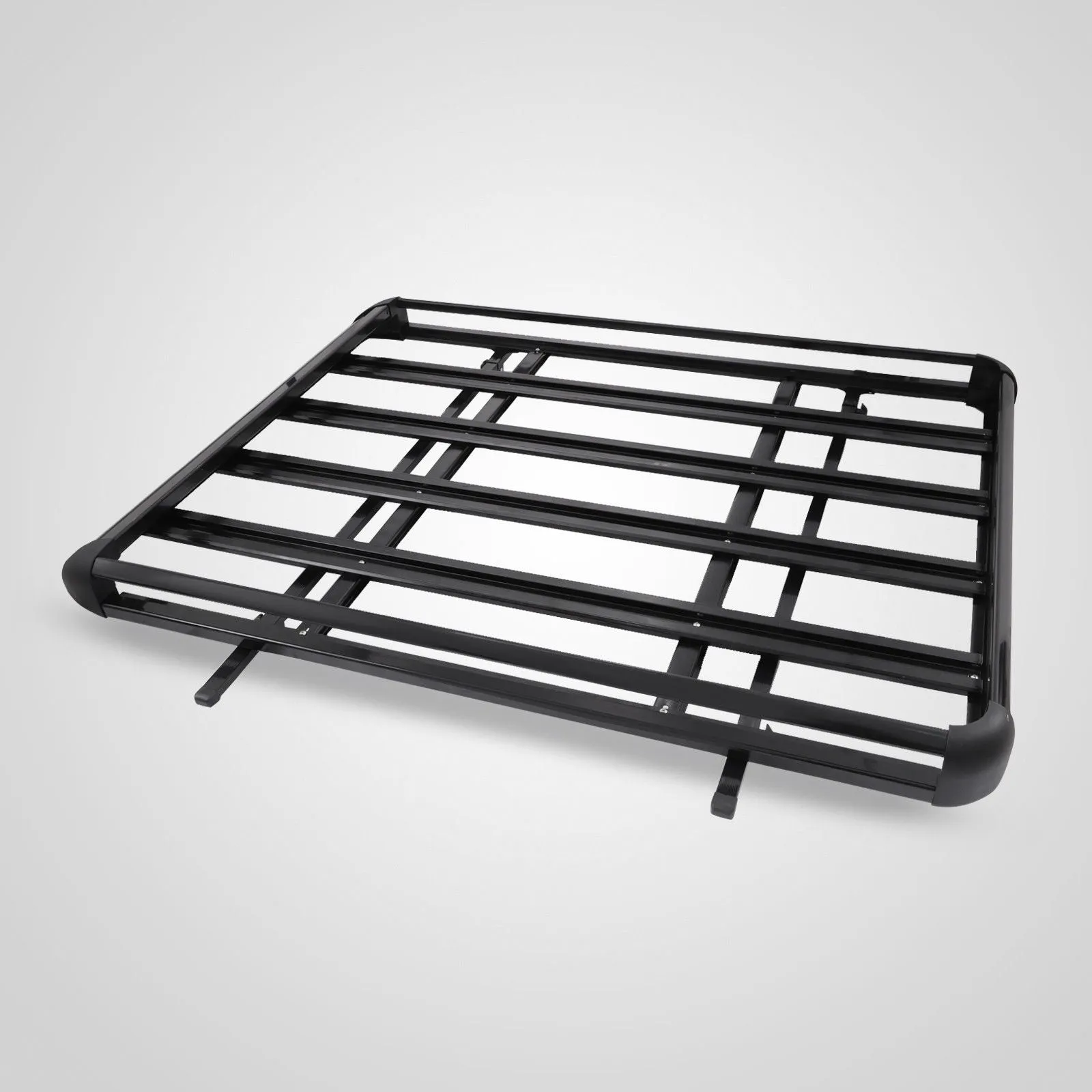 1.27M Aluminium Alloy Car 4WD 4x4 Roof Rack Basket Cargo Luggage Carrier Box Bar Black