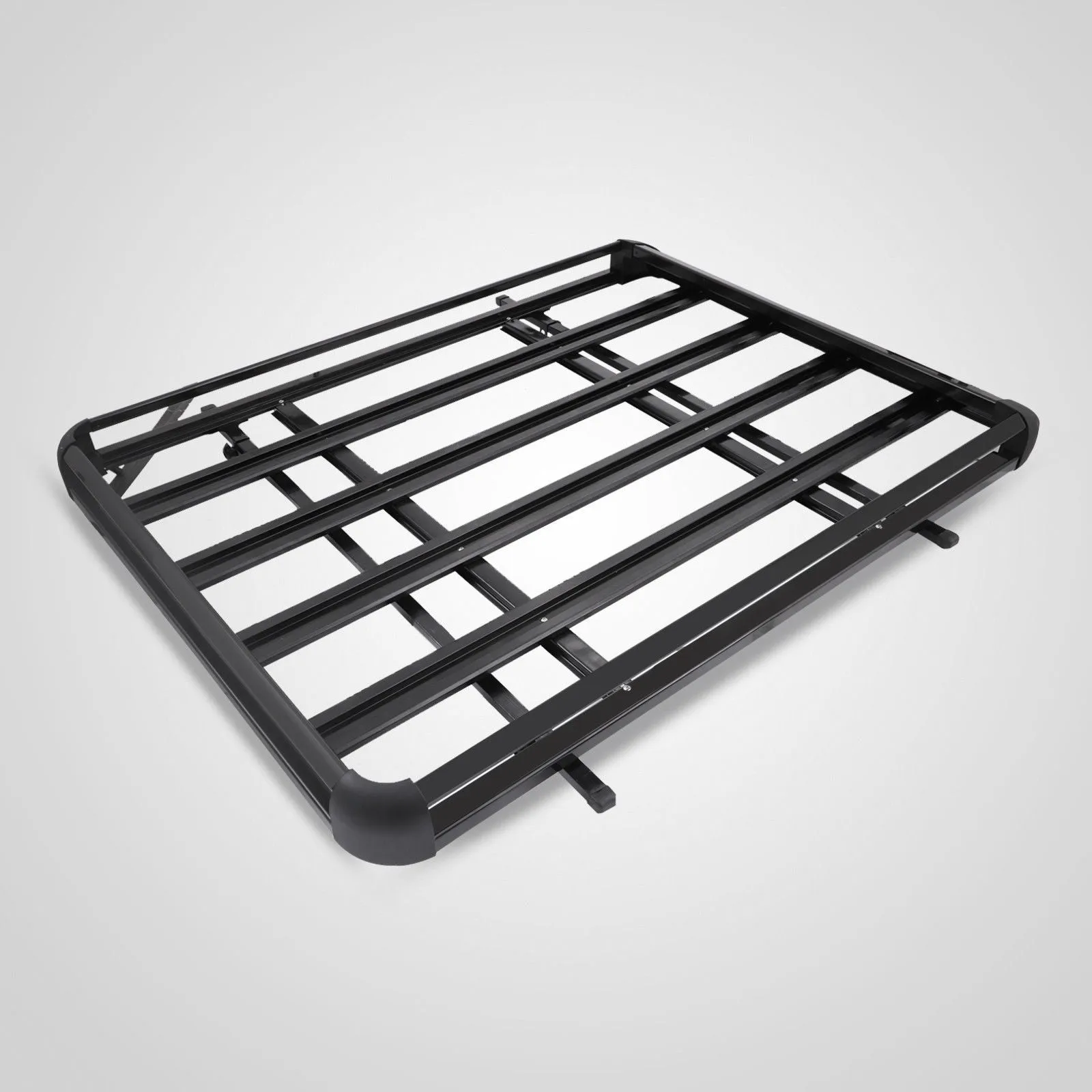 1.27M Aluminium Alloy Car 4WD 4x4 Roof Rack Basket Cargo Luggage Carrier Box Bar Black