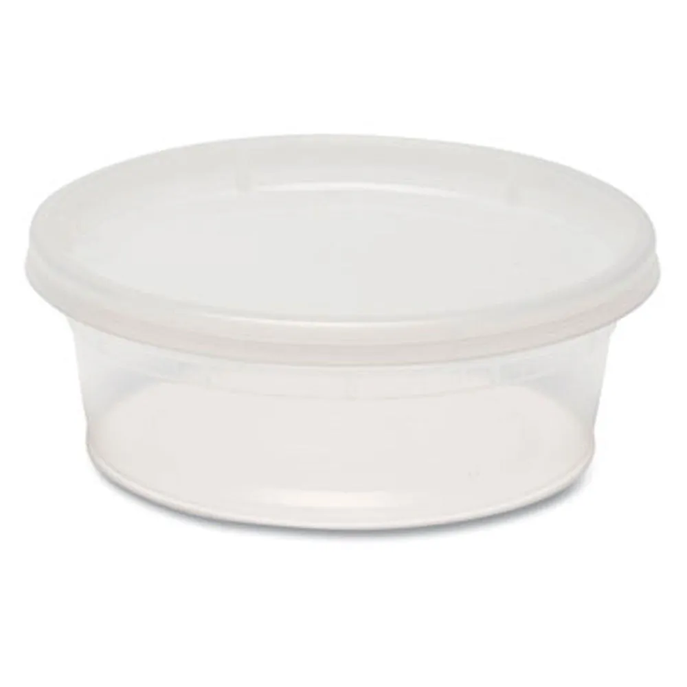 144ct 8oz Deli Plastic Food Storage Containers w/ Airtight Lids Takeout BPA Free