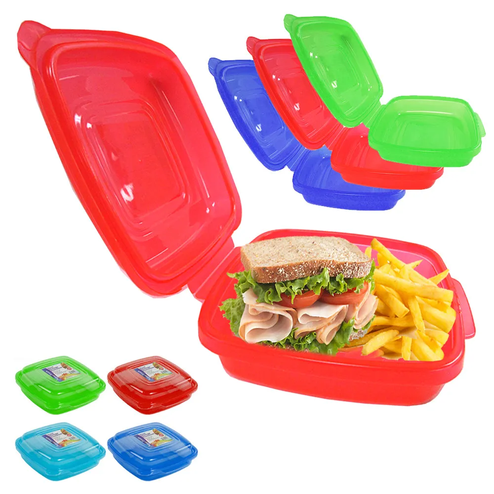 4 Pack Food Storage Containers Microwavable Reusable Box Meal Prep BPA Free Bowl