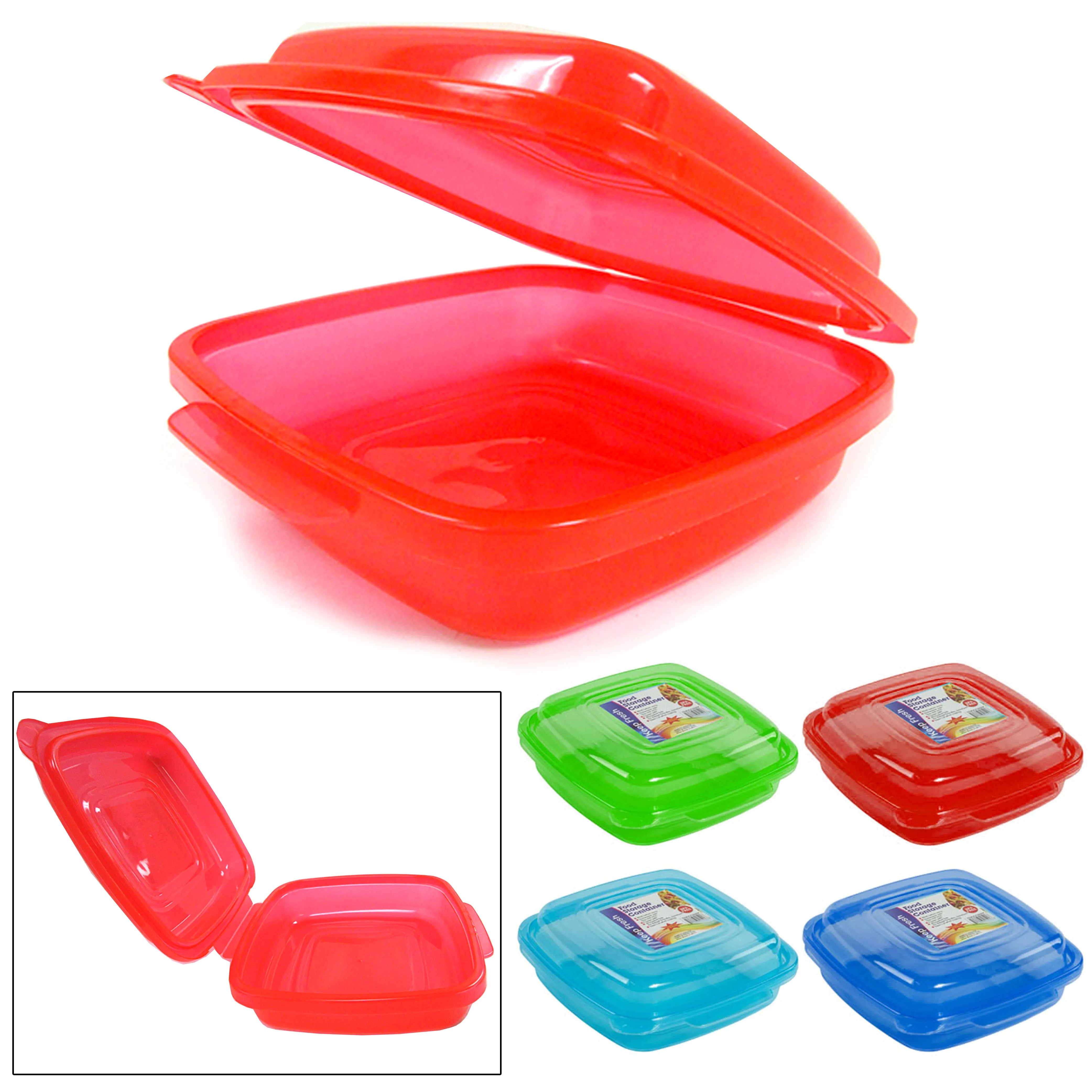 4 Pack Food Storage Containers Microwavable Reusable Box Meal Prep BPA Free Bowl