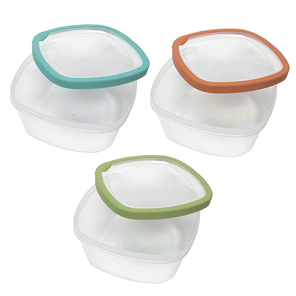 4 Pack Large Refrigerator Food Storage Container with Lids Plastic Reusable 62oz