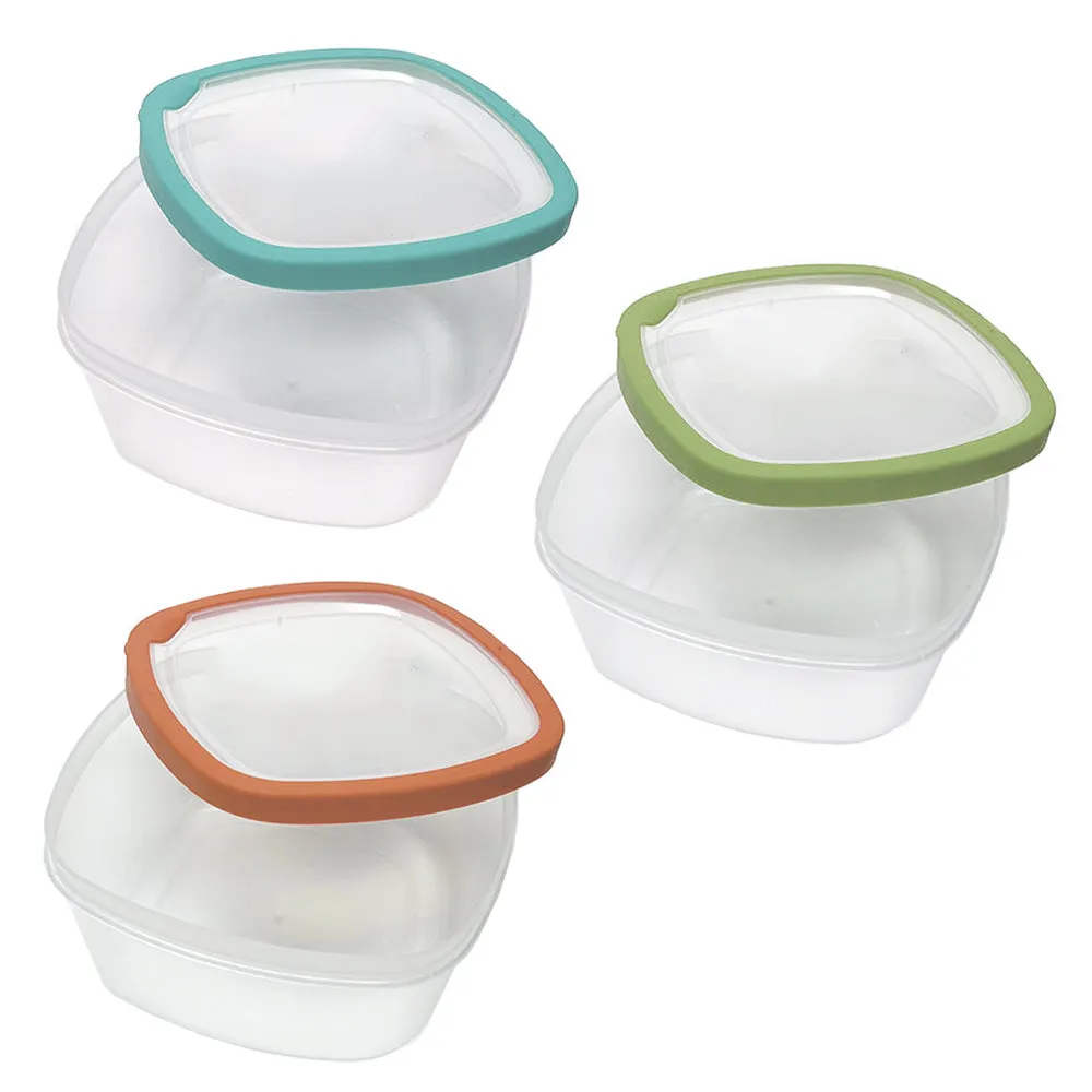 4 Pack Large Refrigerator Food Storage Container with Lids Plastic Reusable 62oz