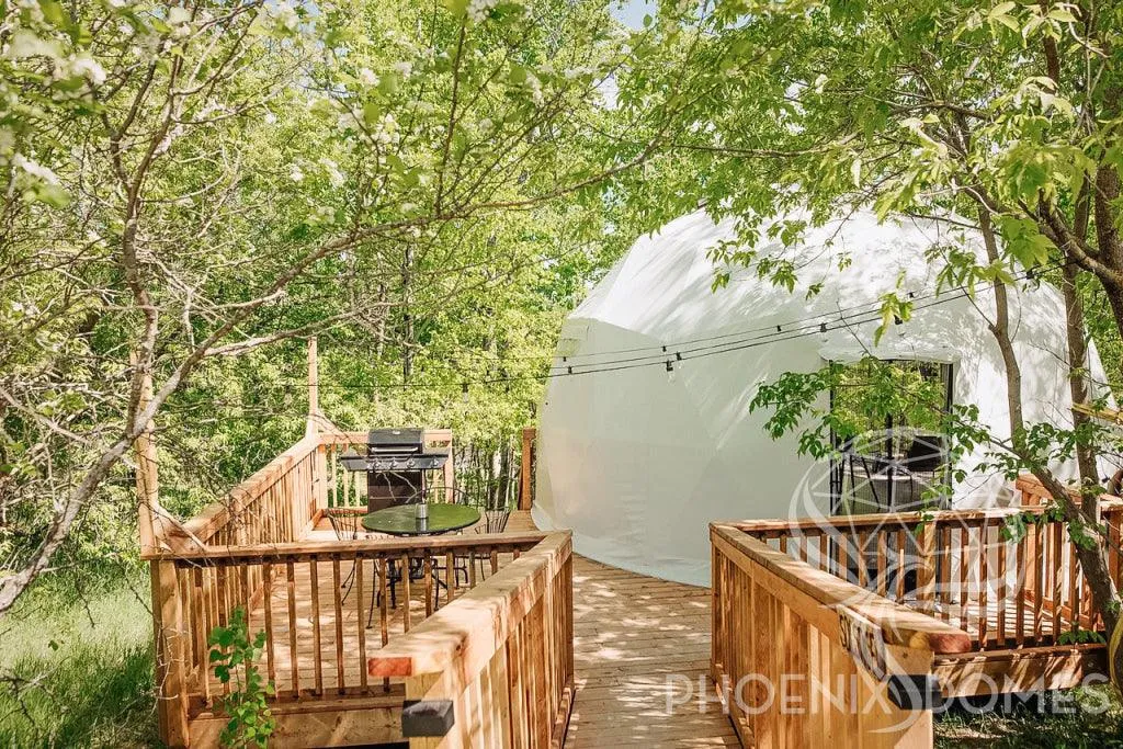 4-Season DELUXE Glamping Package Dome - 16'/5m - Phoenix Domes