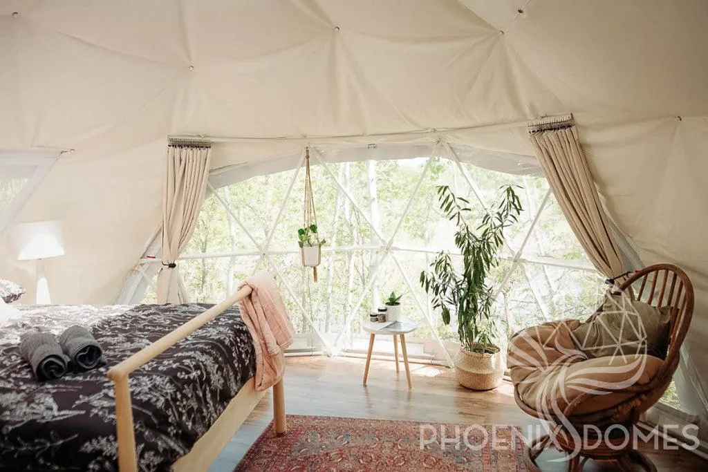4-Season DELUXE Glamping Package Dome - 16'/5m - Phoenix Domes