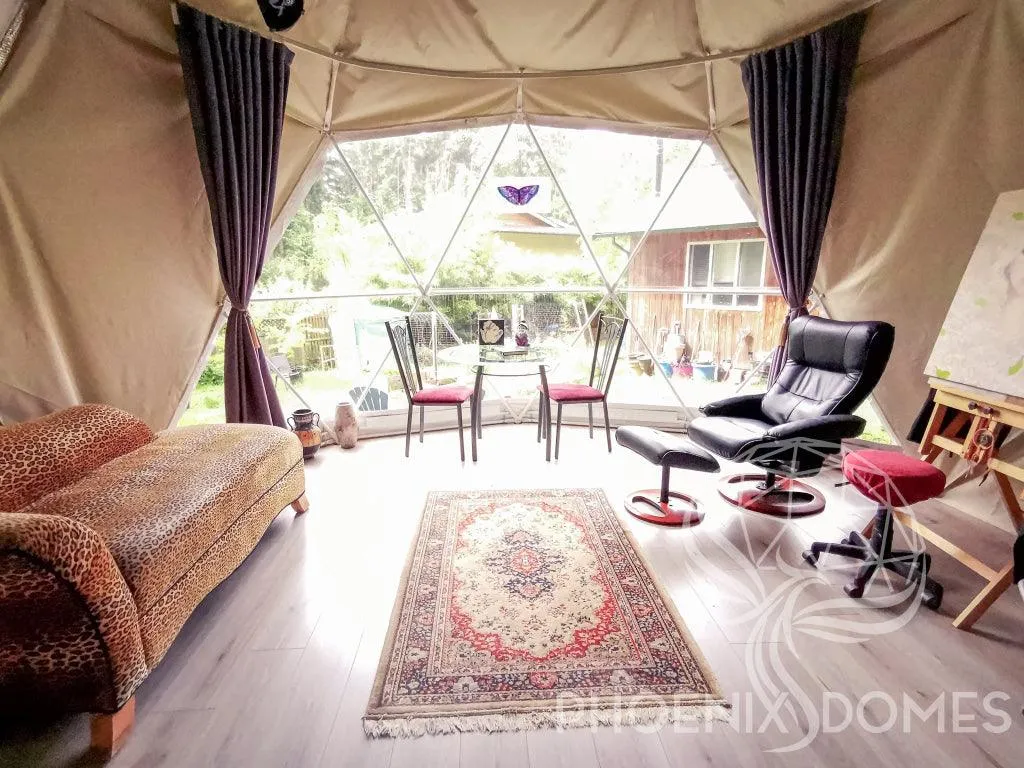 4-Season DELUXE Glamping Package Dome - 16'/5m - Phoenix Domes