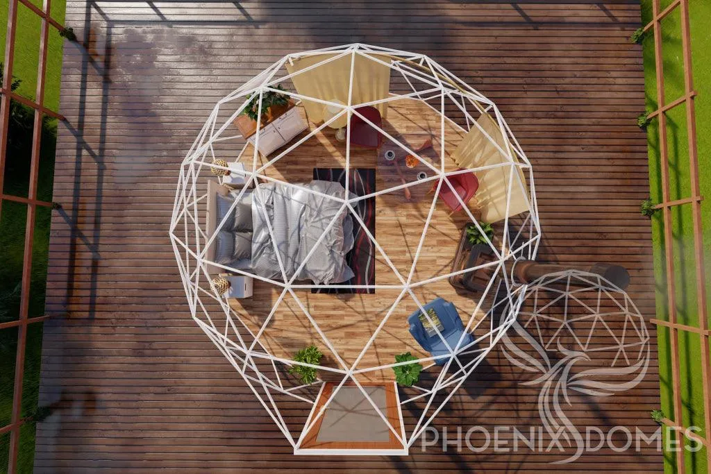 4-Season DELUXE Glamping Package Dome - 16'/5m - Phoenix Domes