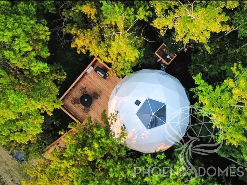 4-Season DELUXE Glamping Package Dome - 16'/5m - Phoenix Domes