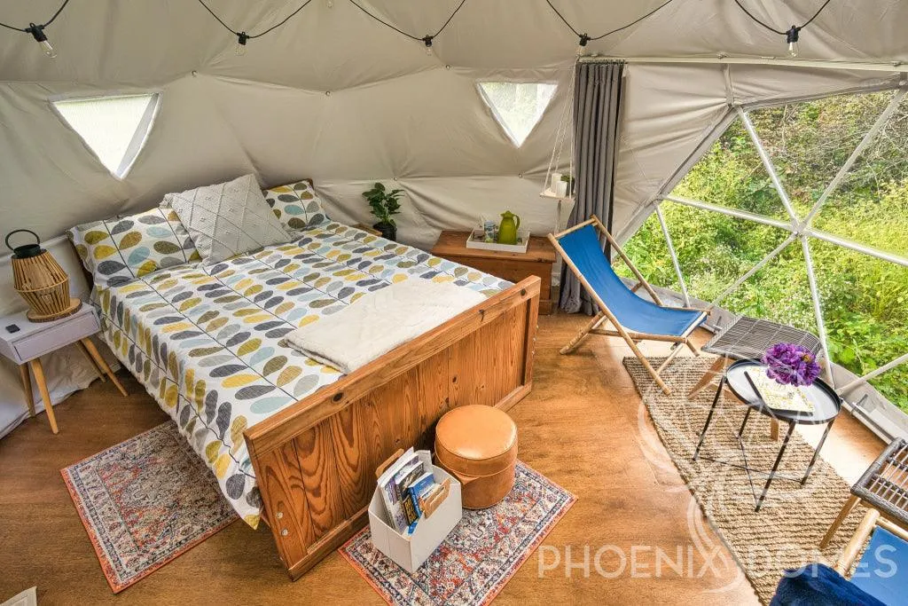 4-Season DELUXE Glamping Package Dome - 16'/5m - Phoenix Domes