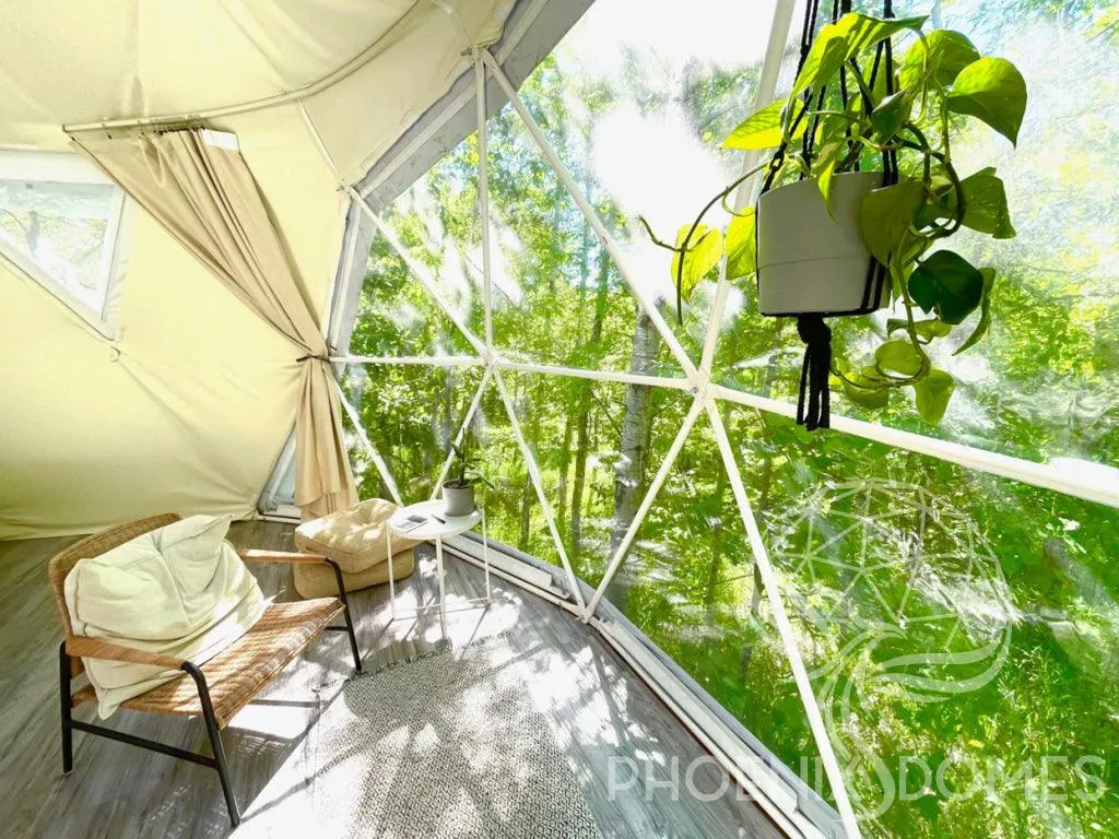 4-Season DELUXE Glamping Package Dome - 16'/5m - Phoenix Domes