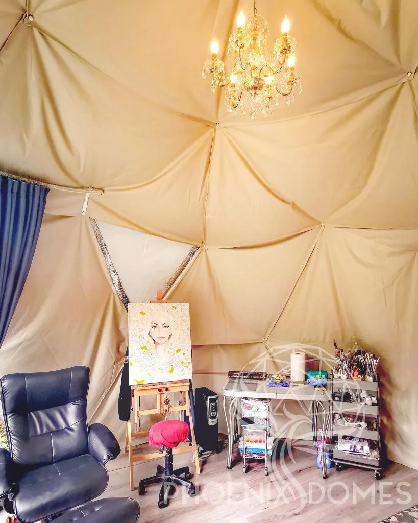4-Season DELUXE Glamping Package Dome - 16'/5m - Phoenix Domes