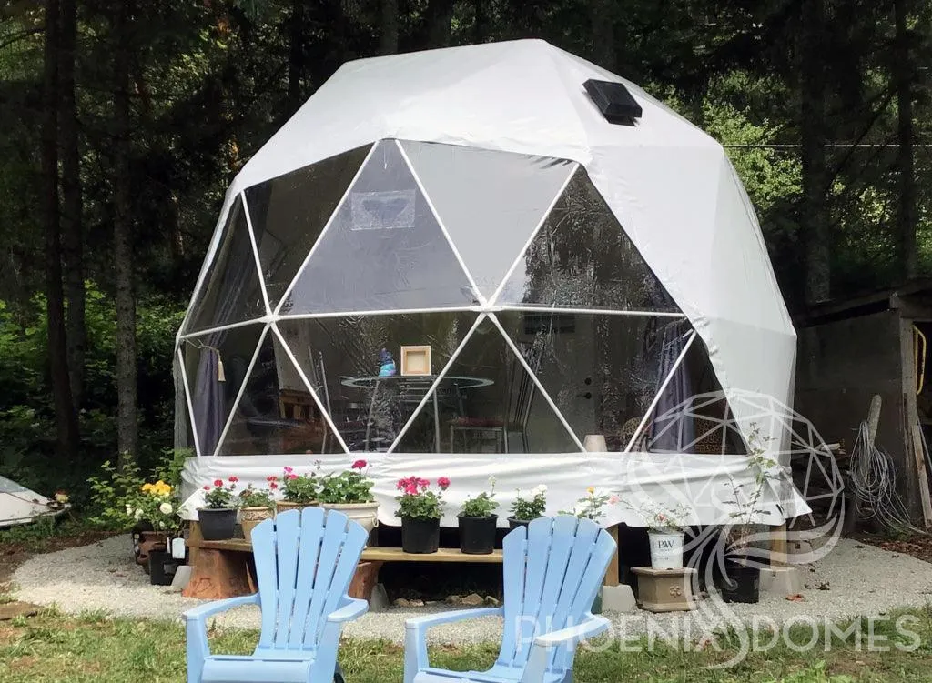 4-Season DELUXE Glamping Package Dome - 16'/5m - Phoenix Domes