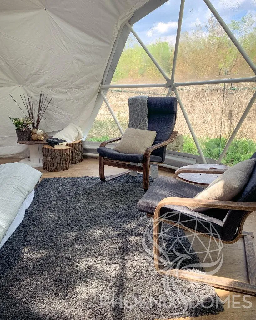 4-Season DELUXE Glamping Package Dome - 20'/6m - Phoenix Domes