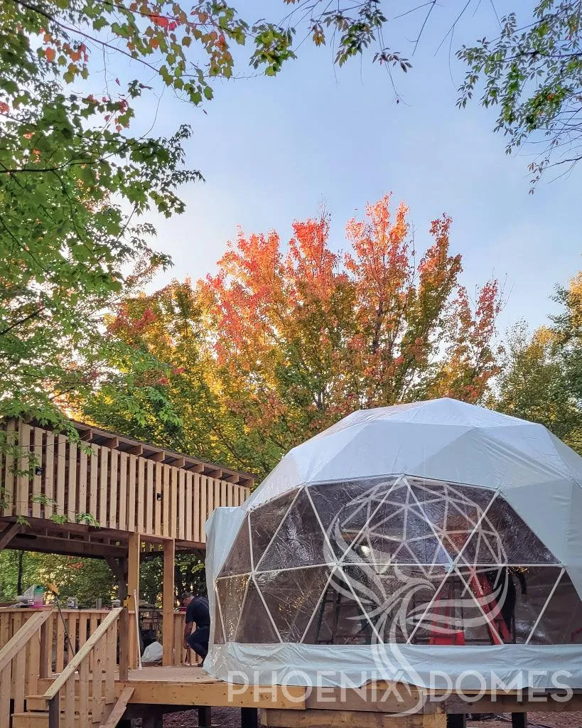 4-Season DELUXE Glamping Package Dome - 20'/6m - Phoenix Domes