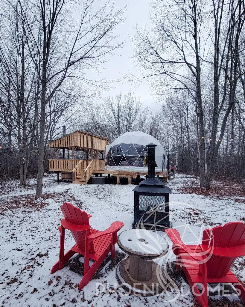 4-Season DELUXE Glamping Package Dome - 20'/6m - Phoenix Domes