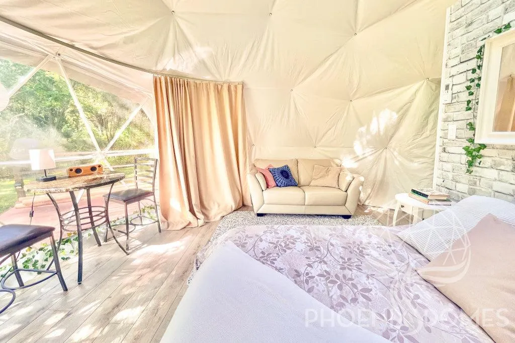 4-Season DELUXE Glamping Package Dome - 20'/6m - Phoenix Domes