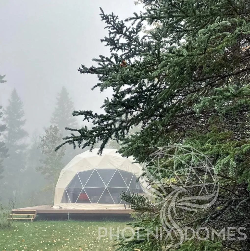 4-Season DELUXE Glamping Package Dome - 20'/6m - Phoenix Domes