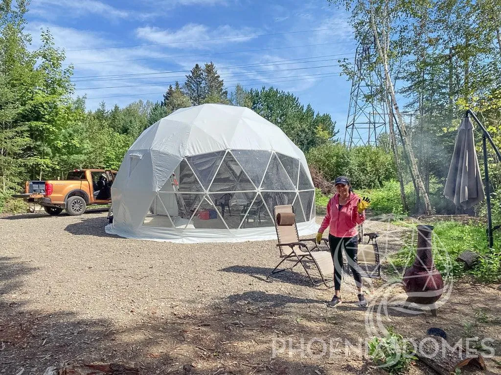 4-Season DELUXE Glamping Package Dome - 20'/6m - Phoenix Domes