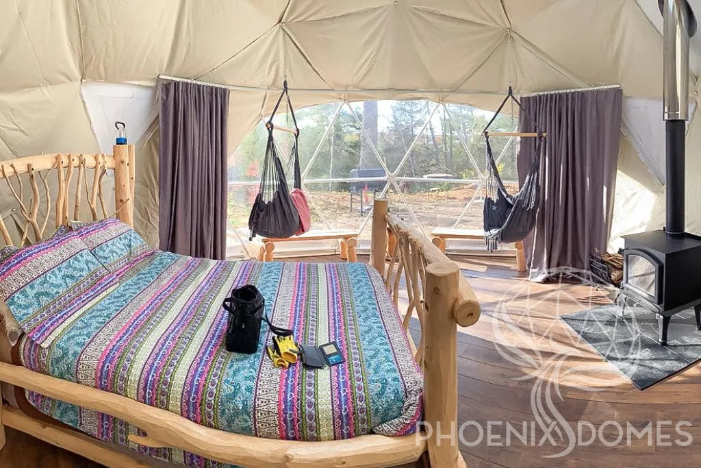 4-Season DELUXE Glamping Package Dome - 20'/6m - Phoenix Domes