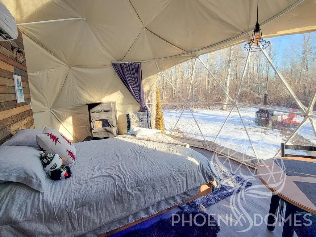 4-Season DELUXE Glamping Package Dome - 20'/6m - Phoenix Domes