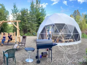 4-Season DELUXE Glamping Package Dome - 20'/6m - Phoenix Domes