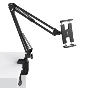 50394 Universal Holder with Folding Long Arm | Black