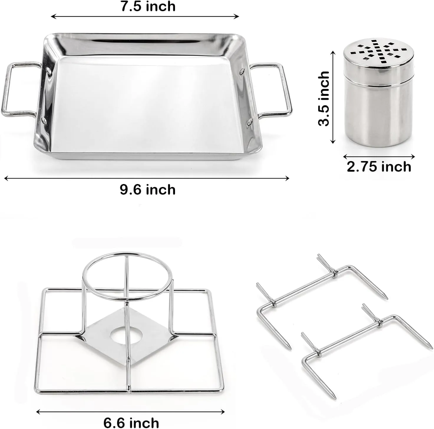 Beer Butt Can Chicken Holder Stand, Rack Tray Canister Vegetable Spike Seasoning Turkey Meat Vertical Roaster for BBQ Barbeque Grill Smoker Oven