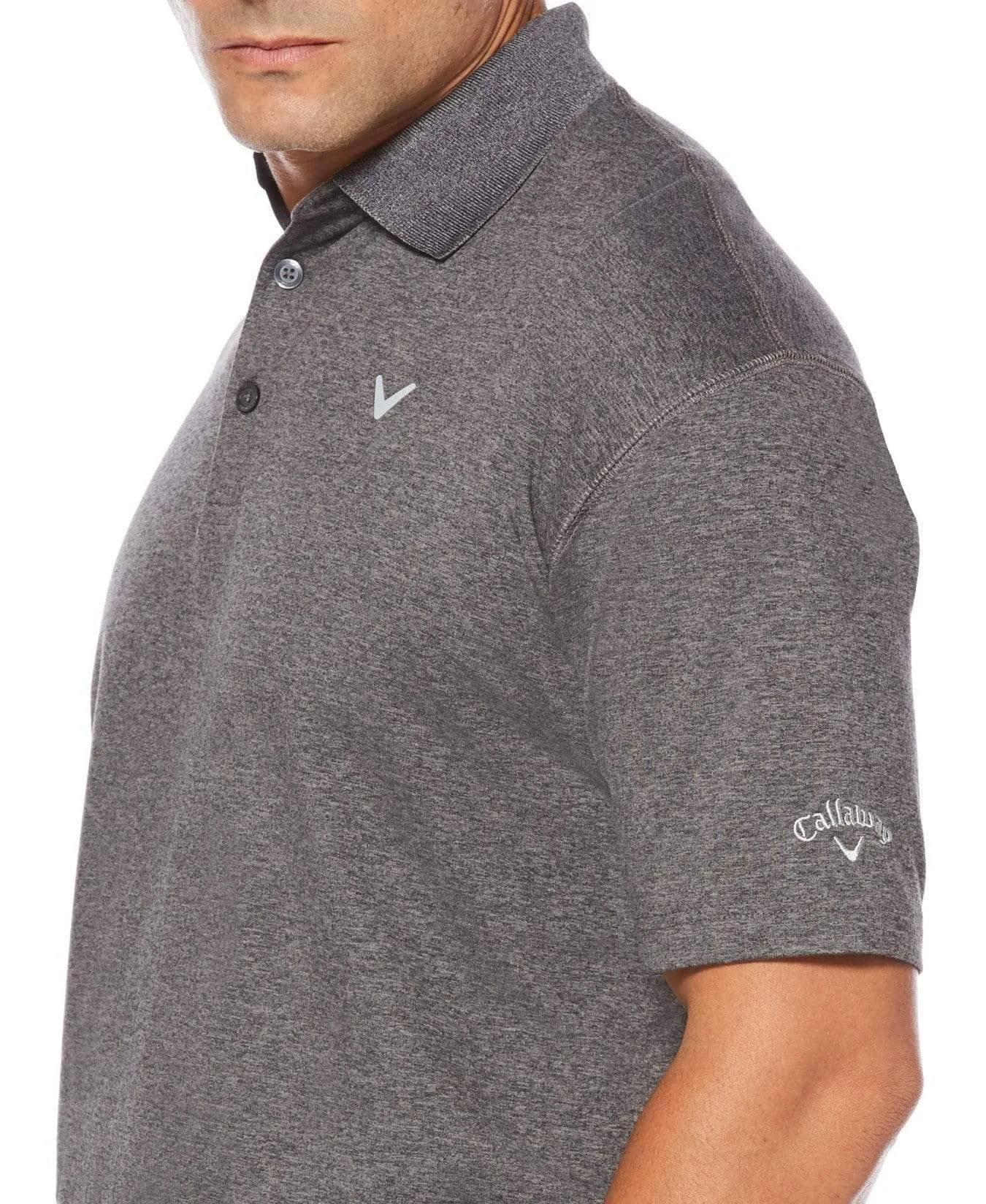 Big & Tall Cooling Heathered Polo With Chevron
