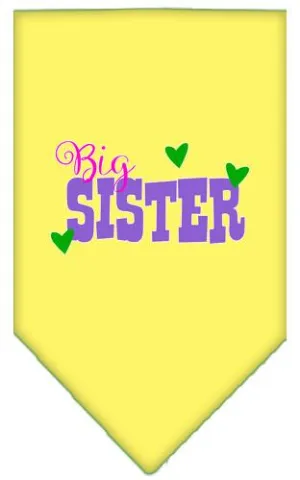 Big Sister Screen Print Bandana Yellow Small
