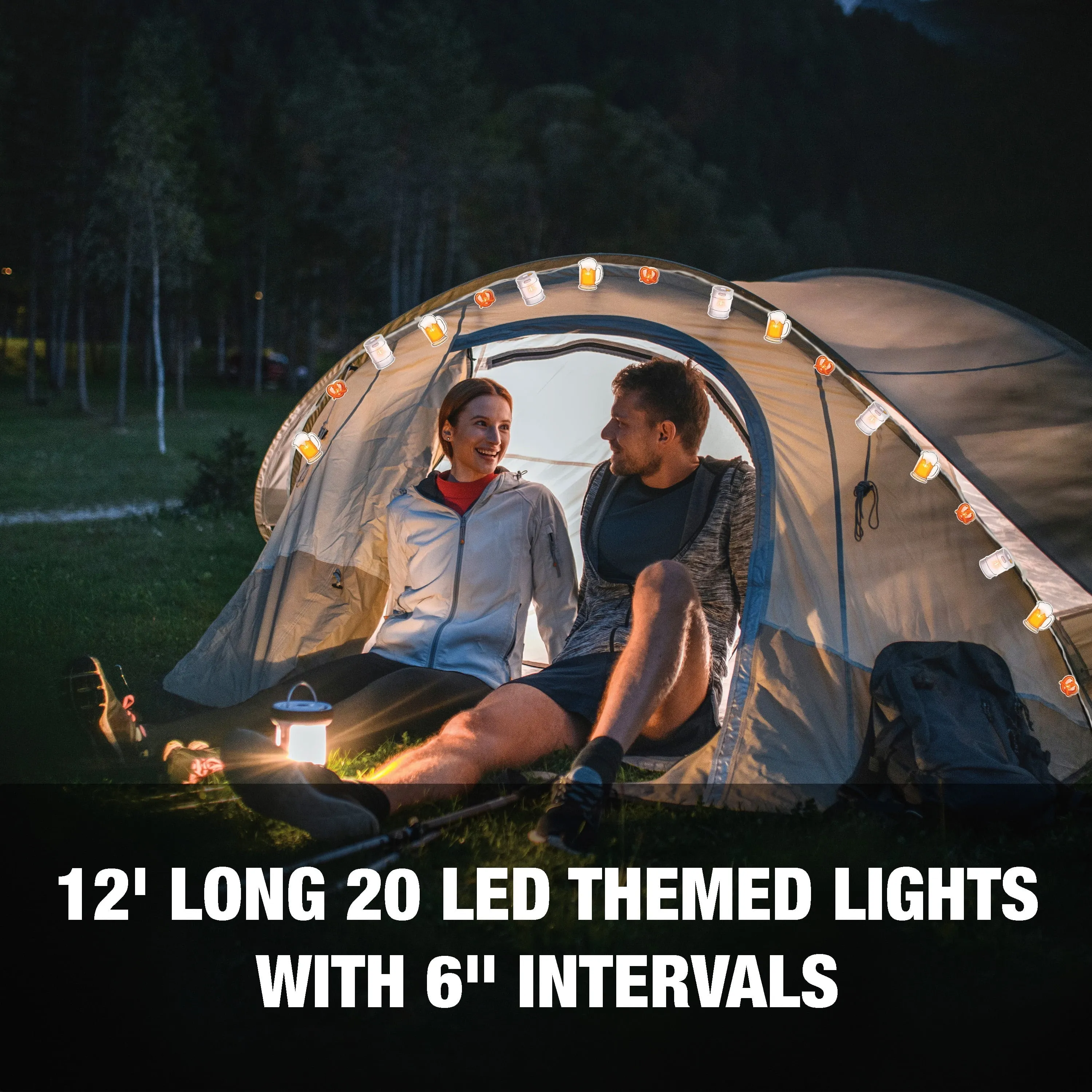 Bliss Hammocks 12 Ft Themed String Lights w/ Hanging Clips