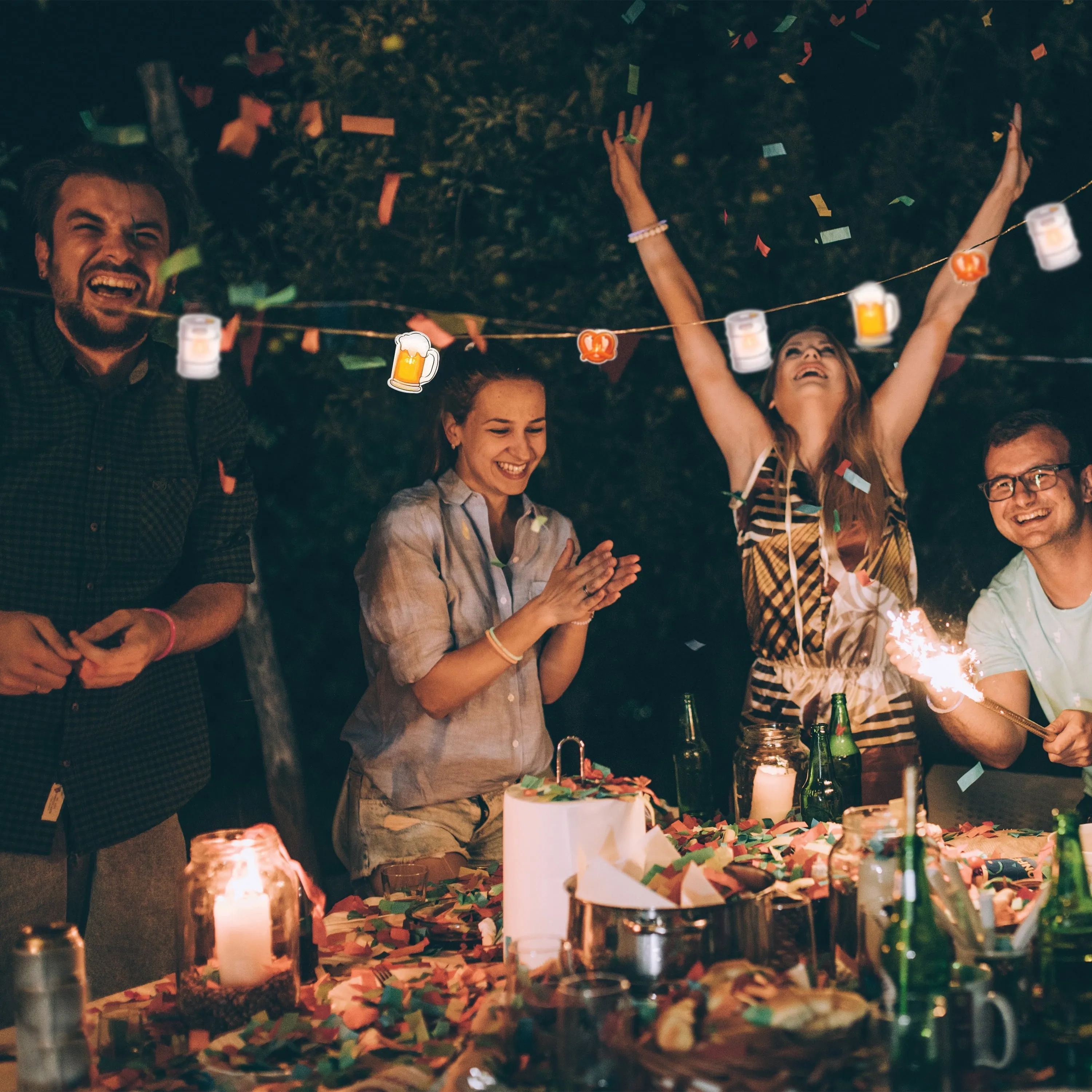 Bliss Hammocks 12 Ft Themed String Lights w/ Hanging Clips