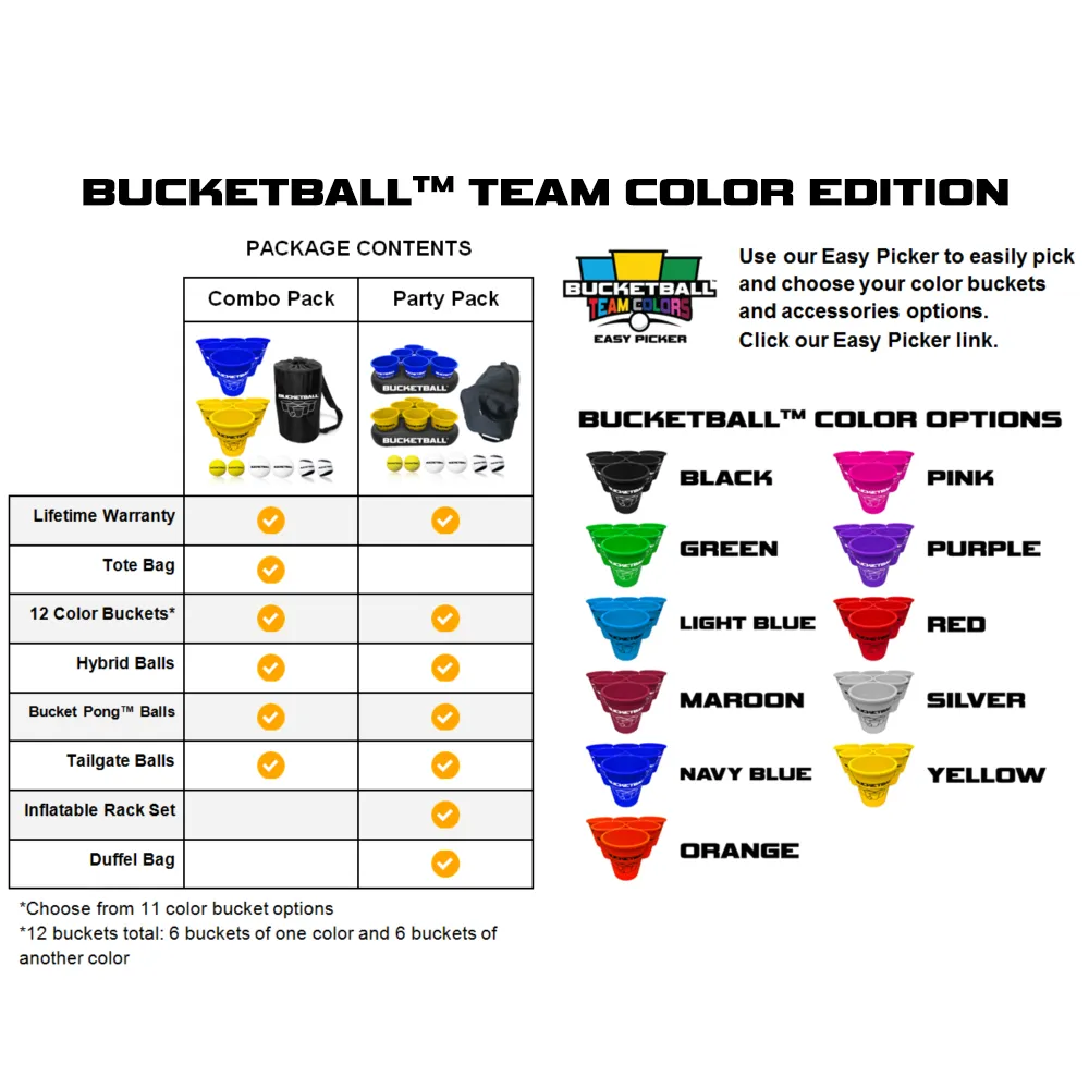 BucketBall - Team Color Edition - Party Pack (Maroon/Maroon)
