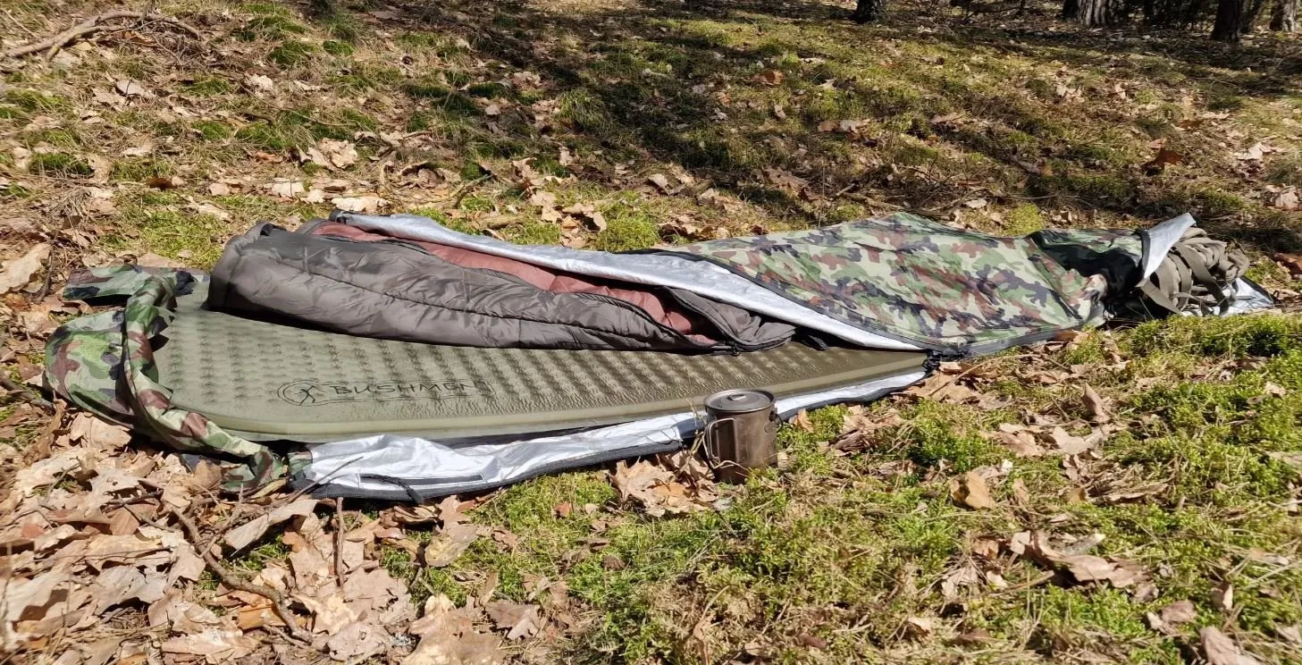 Bushmen FIT 800 Self-inflating camping mat – large, comfortable & light, Comfort down to -4C = R-Value 3,1