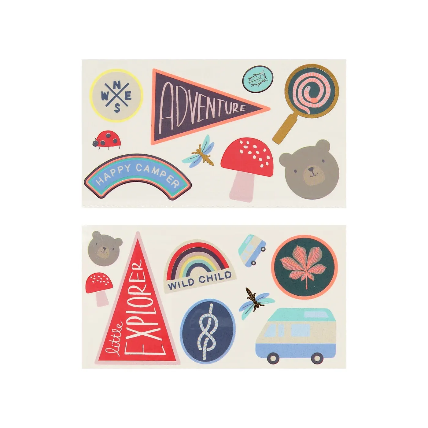 Camping Adventure Temporary Tattoos
