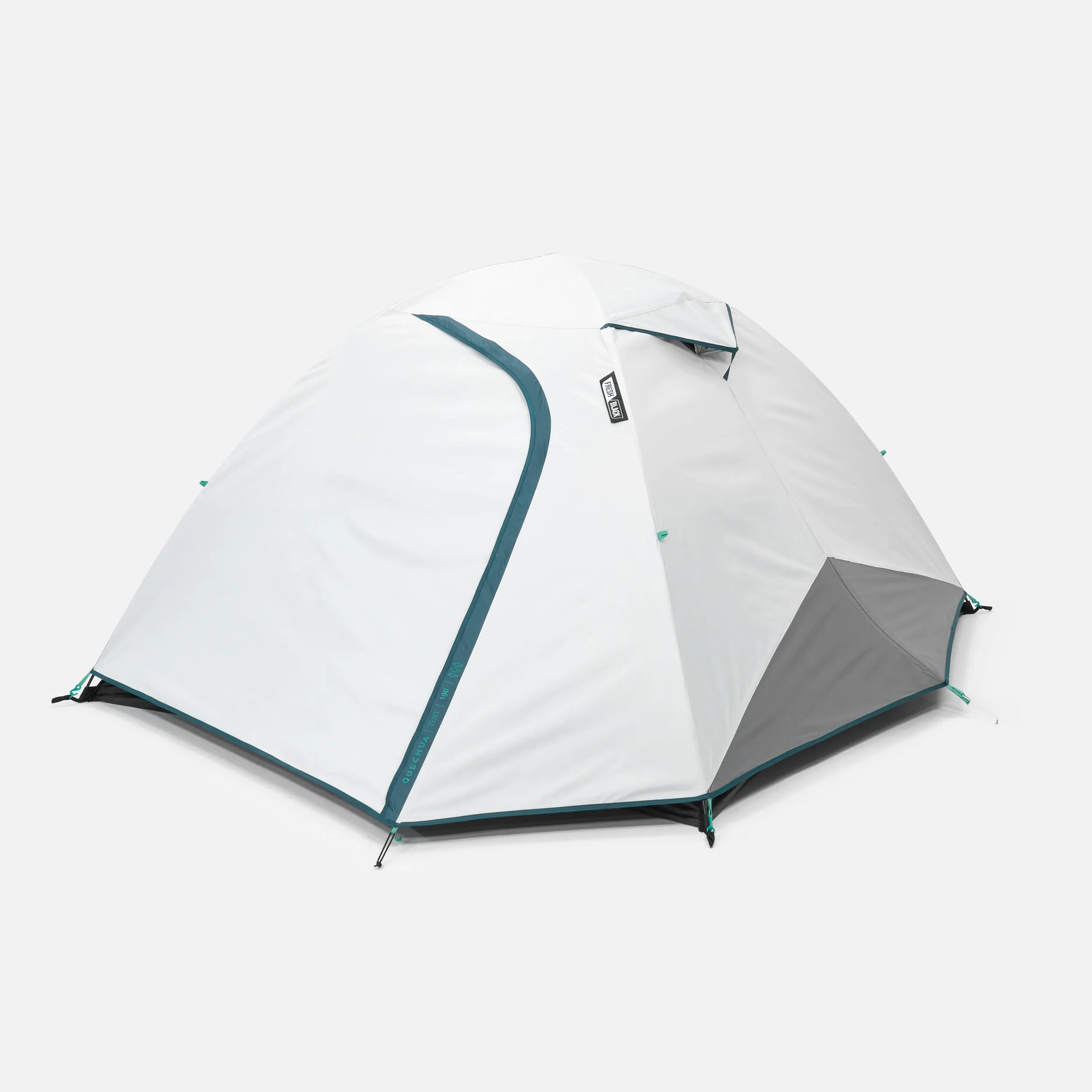 Camping tent Quechua MH100 Fresh&Black 3-person, white/gray