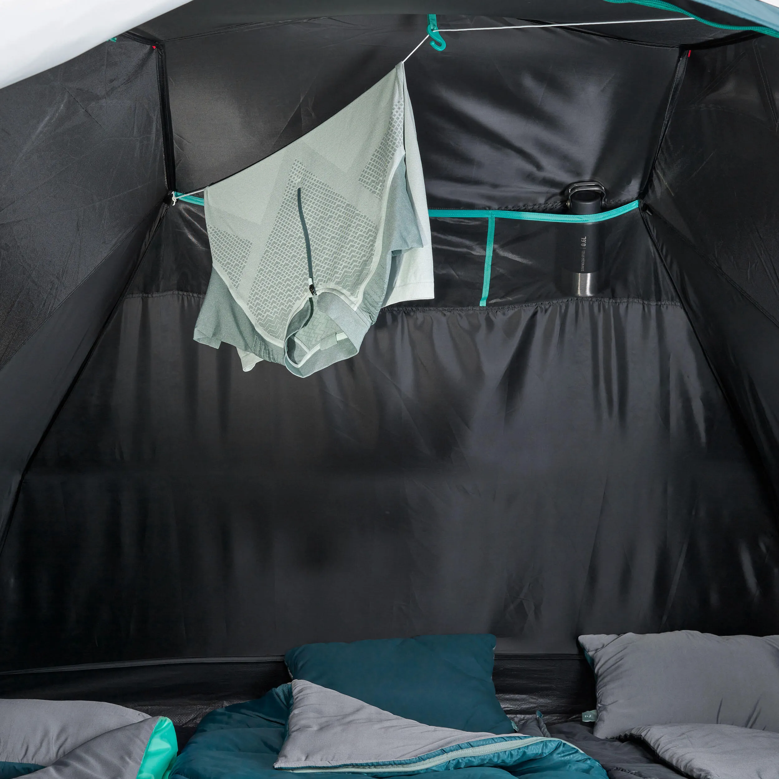 Camping tent Quechua MH100 Fresh&Black 3-person, white/gray