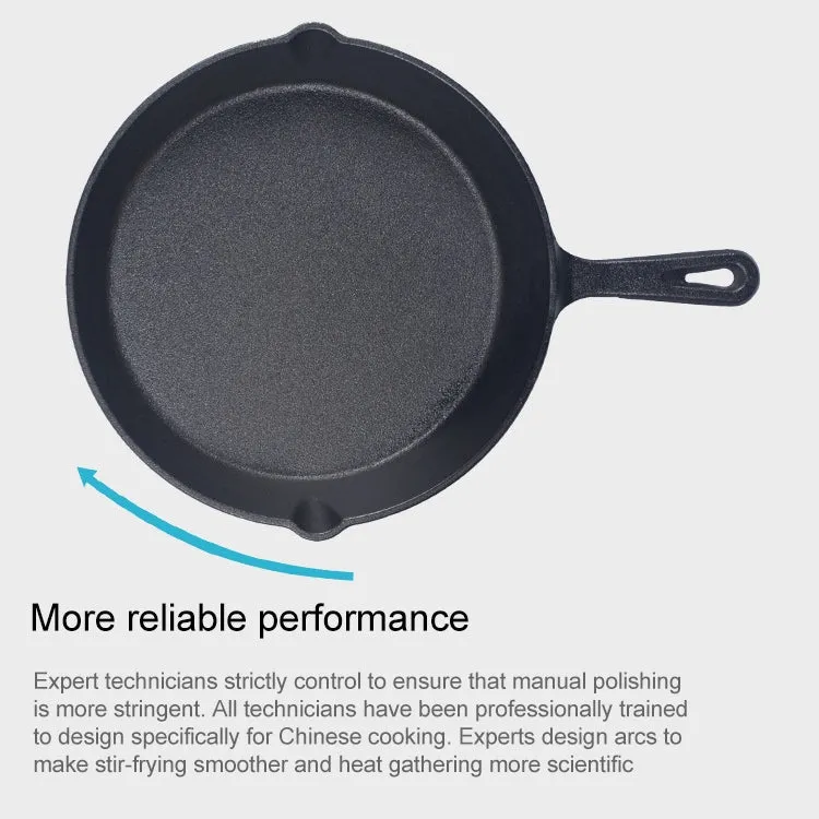 Cast Iron Non Stick Frying Pan Cooking Pot, 25cm