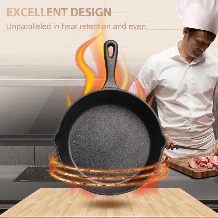 Cast Iron Non Stick Frying Pan Cooking Pot, 25cm