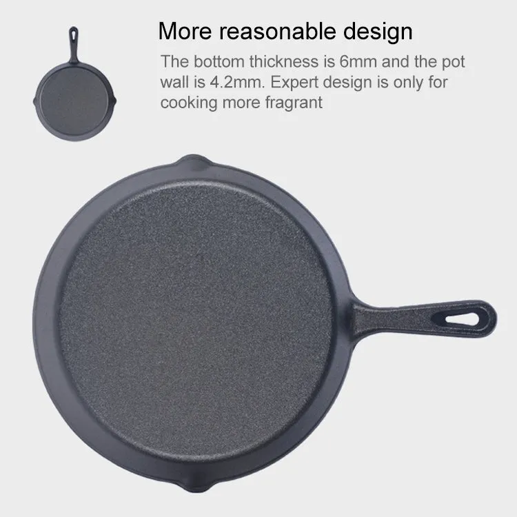 Cast Iron Non Stick Frying Pan Cooking Pot, 25cm