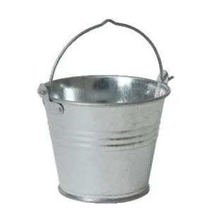 Galvanised Steel Serving Bucket 7cm 4oz 12 pack