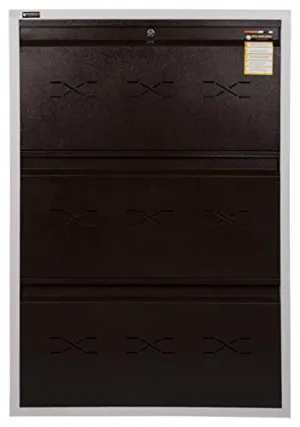Metal Magic India Metal Shoe Rack || Powder Coated 3 Shelves Metal Shoe Stand L3 (Height 43" x Width 20" x Depth 5.5") (Brown)