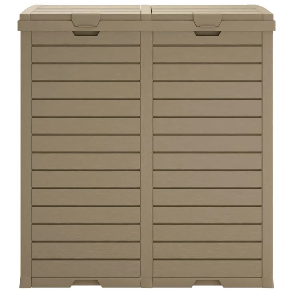 Outdoor Garbage Bin Light Brown 78x41x86 cm Polypropylene